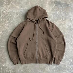 Vintage Gap Brown Zip Hoodie Y2K Basic Streetwear